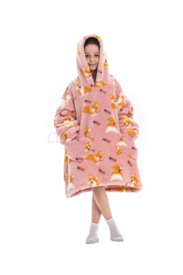Oversized Adult 1.4m Long Kid Toddler Hooded Blanket Hoodie Ultra Swea