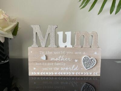 Mum Table Sign Plaque Wood Mum Signs Table Centerpiece Mother's Day Gi