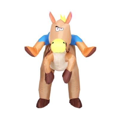 Inflatable Cowboy Costume Adult Suit Blow Up Party Fancy Dress Hallowe