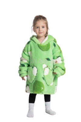 Oversized Adult 1.4m Long Kid Toddler Hooded Blanket Hoodie Ultra Swea