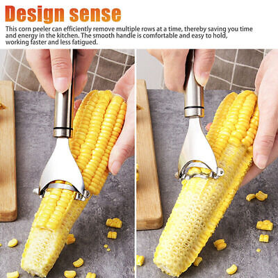 5PCS One-Step Stainless Steel Corn Peeler Thresher Tools Kitchen Cutte