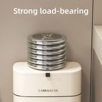 Wall Mounted Hanging Waste Bin with Lid Household Cabinet Trash Can Cr