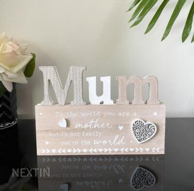 Mum Table Sign Plaque Wood Mum Signs Table Centerpiece Mother's Day Gi