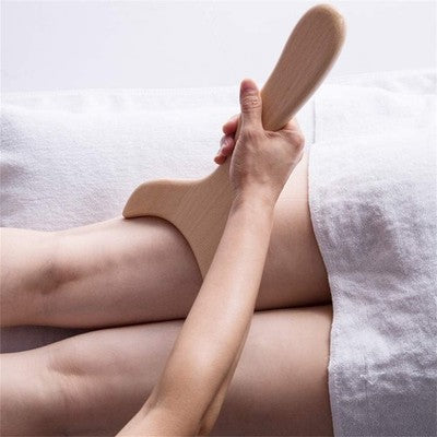 2x Beechwood Massager Meridian Scraping Board for Body Muscle Relaxati