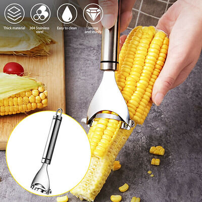 5PCS One-Step Stainless Steel Corn Peeler Thresher Tools Kitchen Cutte