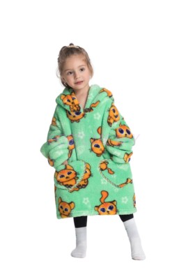 Oversized Adult 1.4m Long Kid Toddler Hooded Blanket Hoodie Ultra Swea