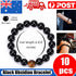12mm Chakra Bracelet Natural Healing Bead Black Obsidian And Tiger Eye