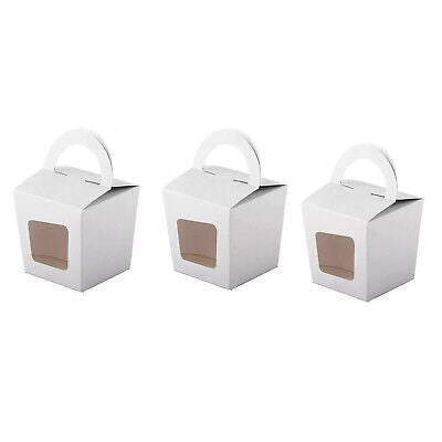Cupcake Boxes White Single Cupcake Boxes,Cake Box with Clear Window
