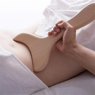 2x Beechwood Massager Meridian Scraping Board for Body Muscle Relaxati