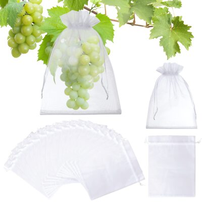 50x Fruit Net Bag Agriculture Garden Vegetable Protection Mesh Insect