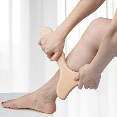 2x Beechwood Massager Meridian Scraping Board for Body Muscle Relaxati