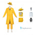Adult Men The Mask Jim Carrey Yellow Suit Mask Cosplay Costume Halloween Party