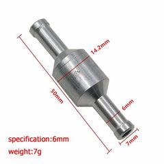 2PC 6/8/10/12mm One Way Non Return Check Valve Air Fuel Petrol Diesel Oil Vacuum