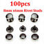 100X Leather Rivets Tool Double Cap Fixing Kit Belt Repair DIY Craft Metal Stud