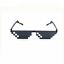2PCS Chic MEME Deal IT Thug Life Attitude Stylish Glasses 8 Bit Pixel Sunglasses