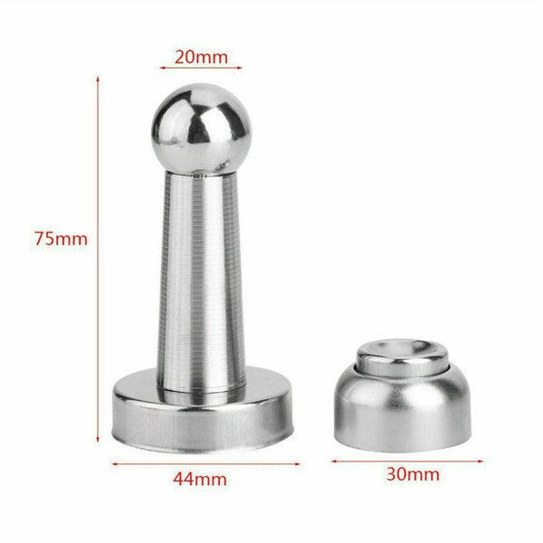 Door Stoppers Floor Carpet Heavy Duty Door Stop Security Rubber Stainless Steel