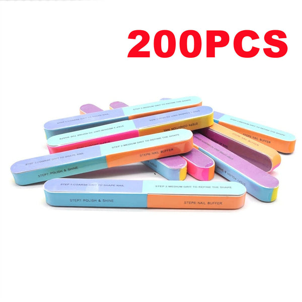 10-200Pcs Nail Sanding Block Buffer Files Art Sand Surface Manicure Buffing AUS