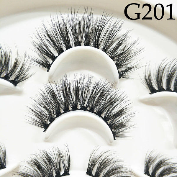 14 Pairs Long Soft False Eyelashes Natural Mink Fake Lashes Set 3D Mixed Layered