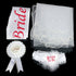 Bride To Be Hens Night Party Veil White Badge Sash Lace Garter Set Bachelorettes