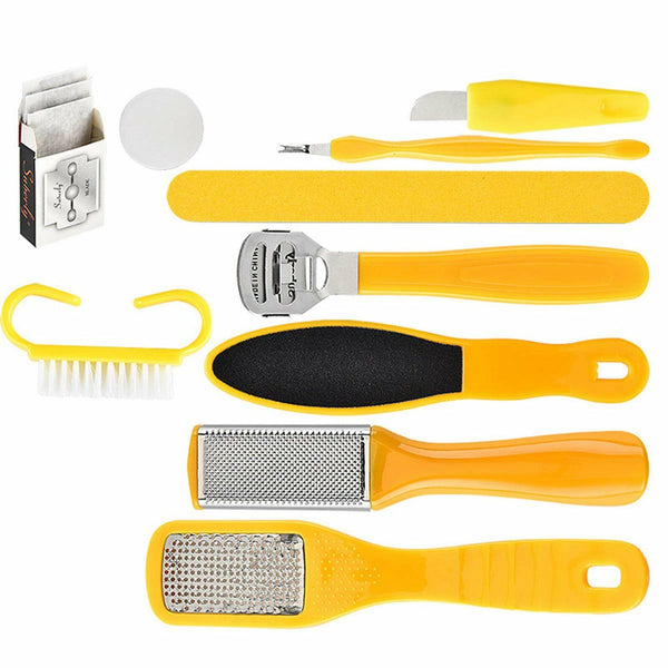 8/10X  Manicure Foot Rasp File Hard Dead Skin Remover Pedicure Peeling Tools Kit