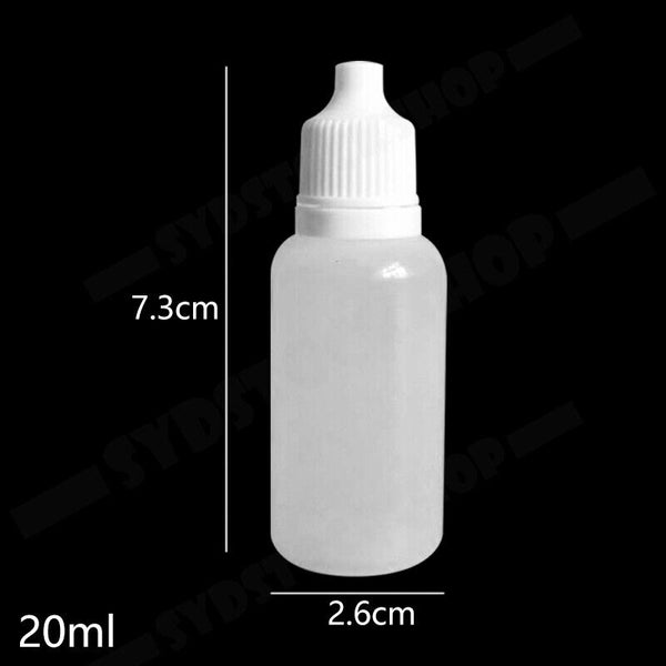 5/10/15/20/30ml Empty Plastic Dropper Bottles Squeezable Drop Liquid Container