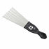 Black Detangle Metal Tooth Hair Comb Wig Afro Braid Pick Sector w/ Fist Handle A