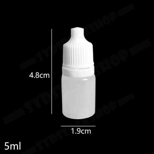 5/10/15/20/30ml Empty Plastic Dropper Bottles Squeezable Drop Liquid Container