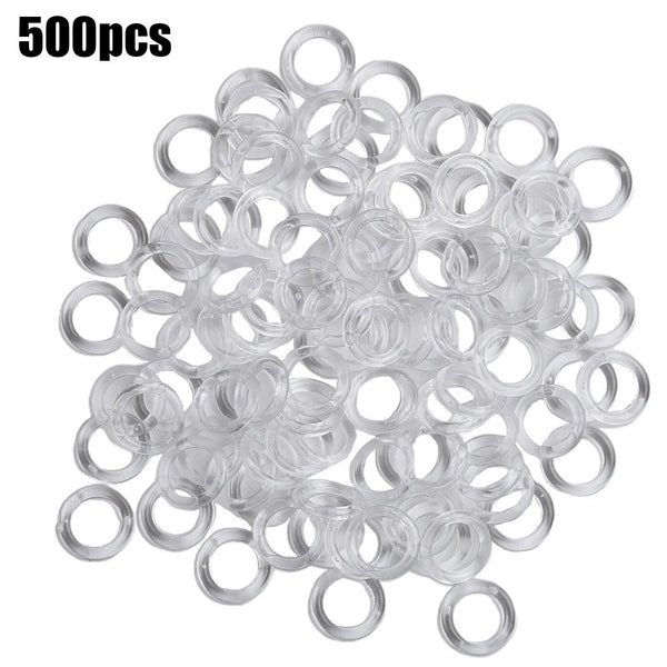 UP 500PCS 13mm Clear Plastic Roman Blind Curtain Rings O-Rings for Roman Shades