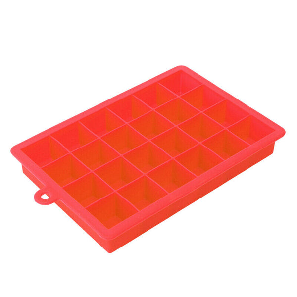 Silicone 24 Grids Ice Cube Tray Mold Maker Tool Square