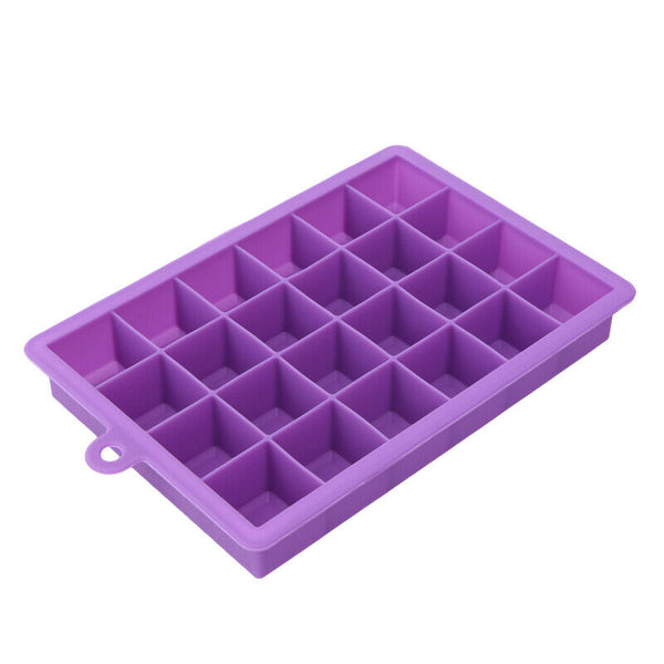Silicone 24 Grids Ice Cube Tray Mold Maker Tool Square