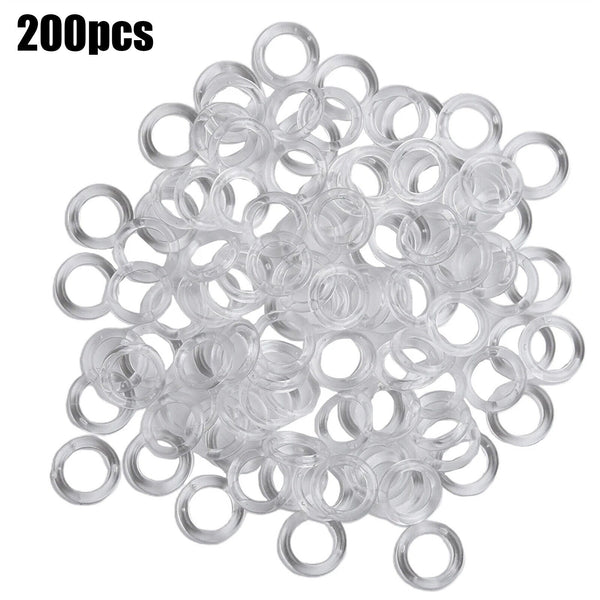 UP 500PCS 13mm Clear Plastic Roman Blind Curtain Rings O-Rings for Roman Shades