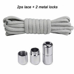 2pairs No Tie Locked Elastic Shoelace Shoe Lace Lazy Laces Sneakers Sports Adult
