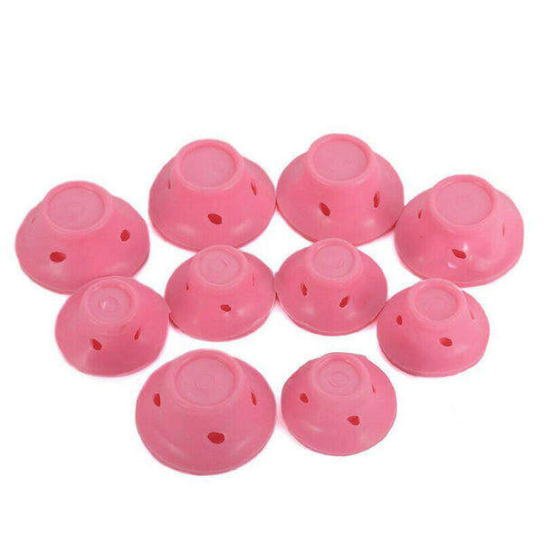 10PCS No Heat Hair Curlers Clip DIY Magic Silicone Soft Rollers Care Heatless AU