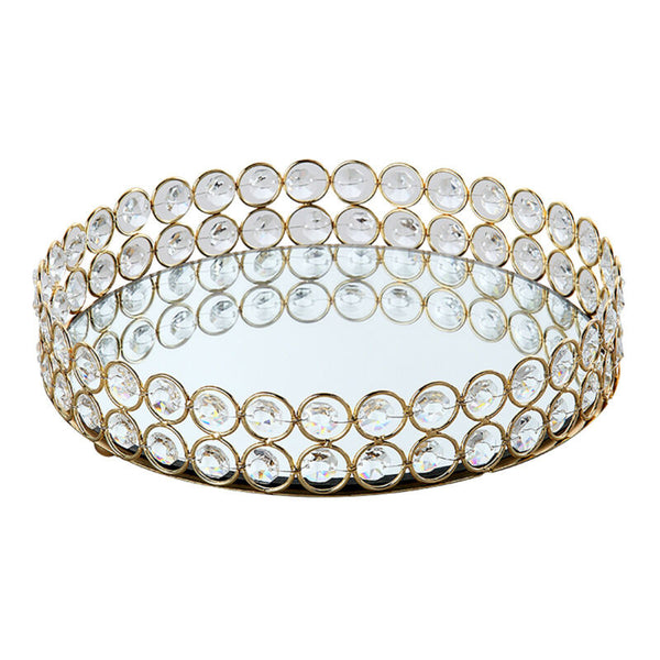 Mirror Gold Dessert Cupcake Cake Stand Holder Display Plate Centrepiec