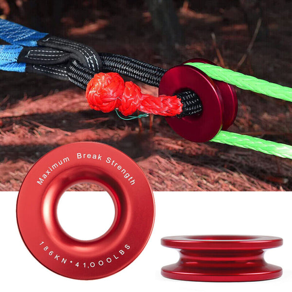 Recovery Ring Block Ring Pulley 41000lbs Soft Shackle Winch Rope Off R