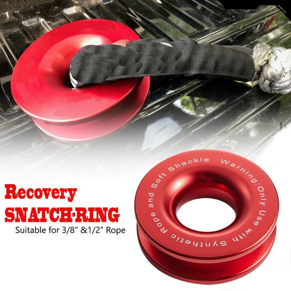 Recovery Ring Block Ring Pulley 41000lbs Soft Shackle Winch Rope Off R