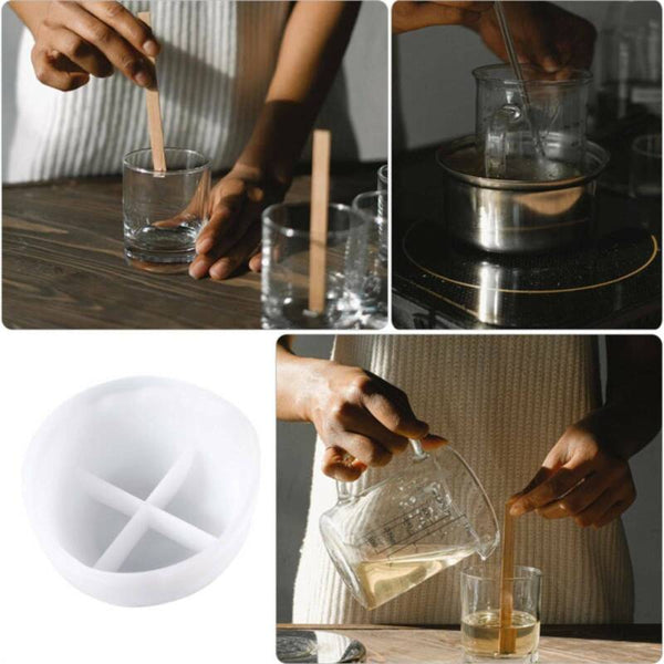 2X Fruit Tray Resin Mold DIY Epoxy Craft Bowl Silicone Mould Making Co