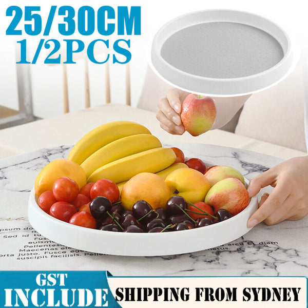 25/30cm Non-Skid Turntable Pantry Tray Lazy Susan Storage Organiz