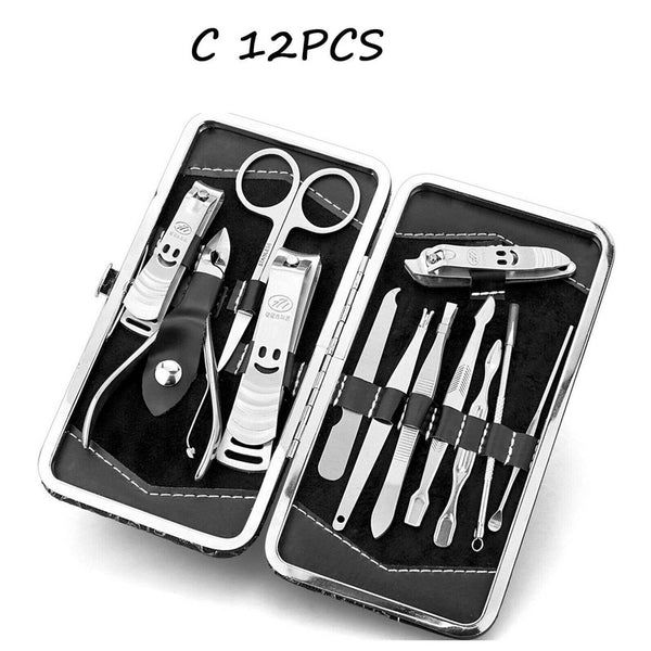 5 Styles Nail Clippers Kit Manicure Pedicure Set Stainless Cuticle Gro