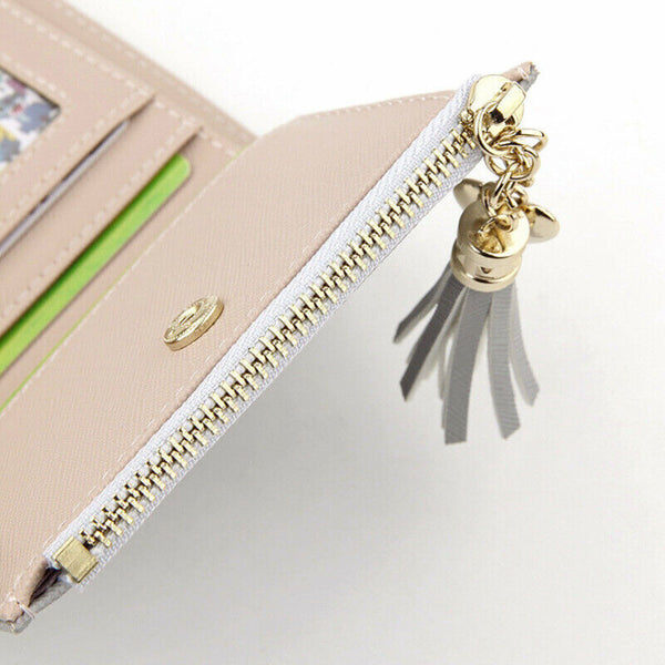 Wallet Multi Purpose Zipper Folded Purses Coins Pouches Multi-card Pos
