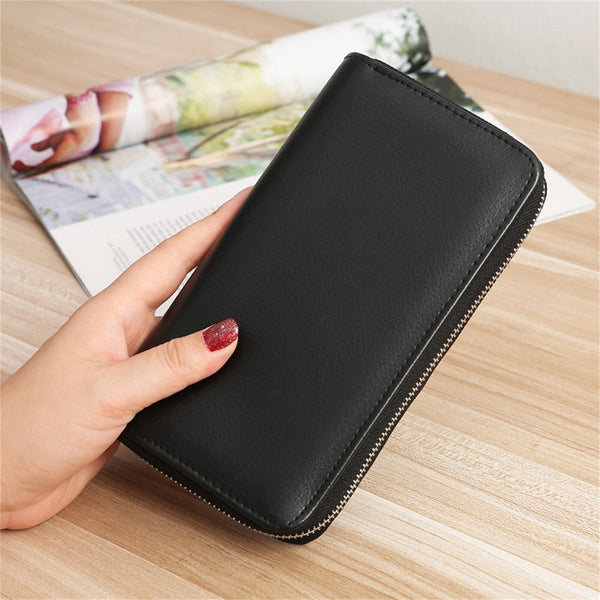 RFID 36 Card Slots Antimagnetic Genuine Leather Long Credit Card Walle