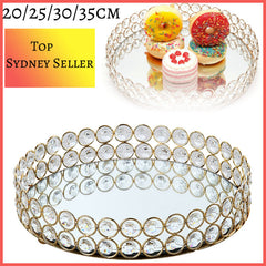 Mirror Gold Dessert Cupcake Cake Stand Holder Display Plate Centrepiec