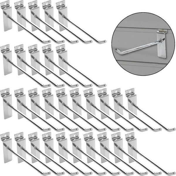 50PCS Slatwall Hook Slat wall panel Grooved Display Board Showroom Hoo