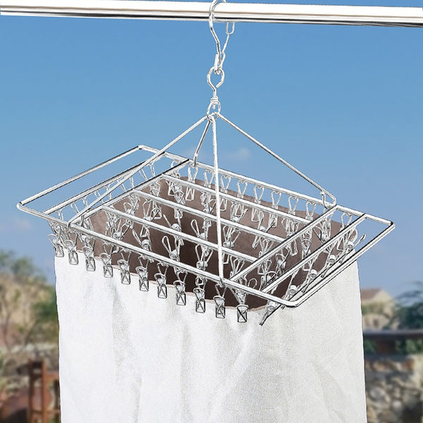 Pegs Stainless Steel Laundry Sock Underwear Clothes Dryer Rac