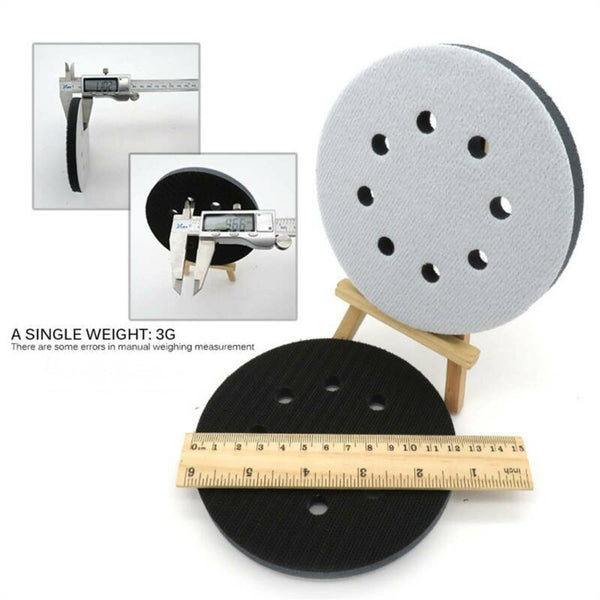 6X Soft Sponge Interface Pad Sanding Pads and Hook 5 Inch(125MM) Foam S