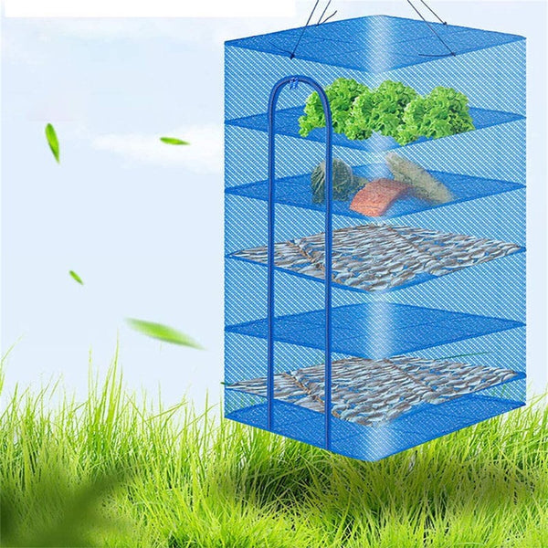 Hanging Mesh Dehydrator Air Drying Net Fishing Zipper Net Jerky Fruit