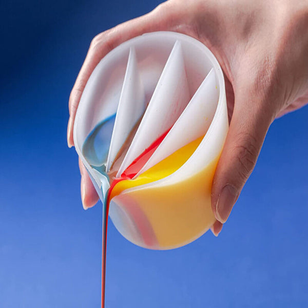 3+5 Channels  Silicone Color Mixing Cup Silicone  Multi Channels Paint