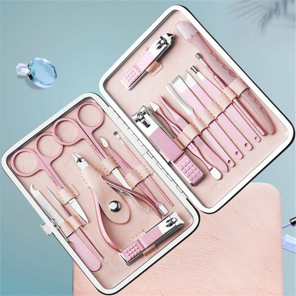 5 Styles Nail Clippers Kit Manicure Pedicure Set Stainless Cuticle Gro