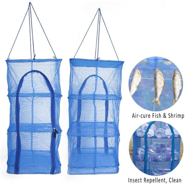 Hanging Mesh Dehydrator Air Drying Net Fishing Zipper Net Jerky Fruit