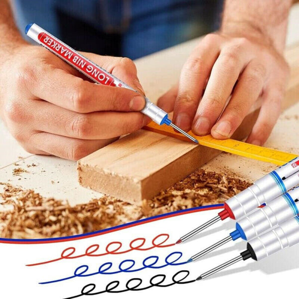 60Pcs Long Head Deep Hole Long Nosed Marker Multifunction Deep Drill H